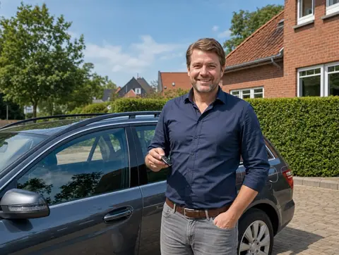 Verkäufer aus Idstein mit dem verkauften Fahrzeug