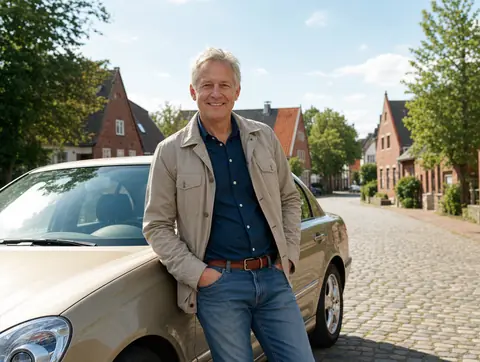 Verkäufer aus Limburg an der Lahn mit dem verkauften Fahrzeug